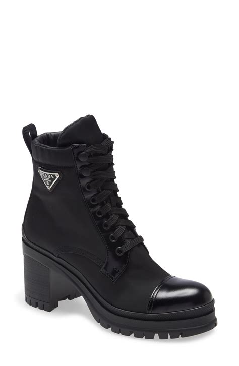 prada over knee boots|prada block heel combat boots.